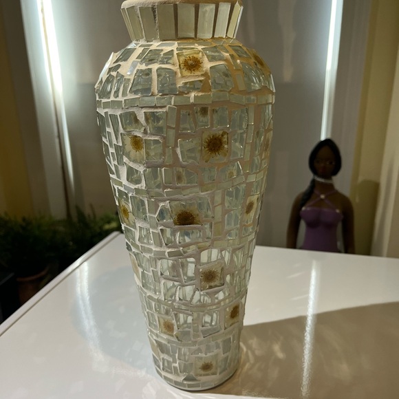 Nice vintage flower mosaic vase - Picture 5 of 9